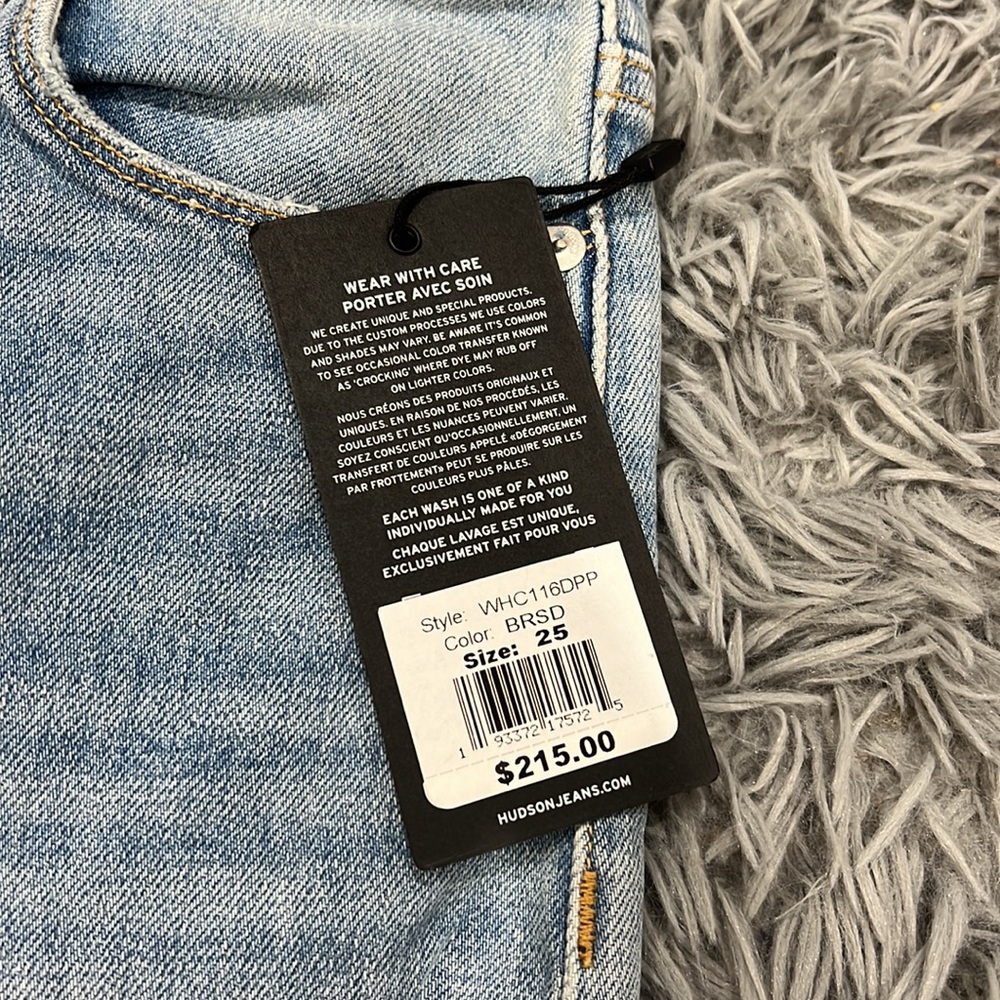 NEW • Hudson Jeans • Holly High Waist Crop Jeans Bright side Blue Distressed 25 - Picture 5 of 6